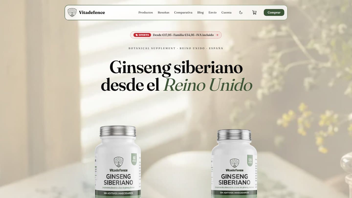 Vitadefence ES — a website built by ProperSite